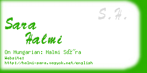 sara halmi business card